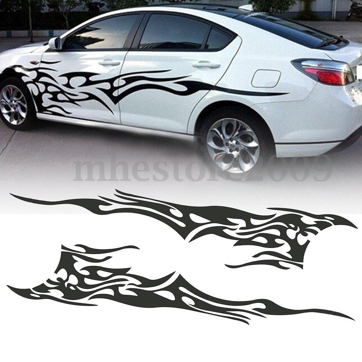 83'' X 19'' Car Decal Vinyl Graphics Two Side Stickers Body Decals Sticker Black