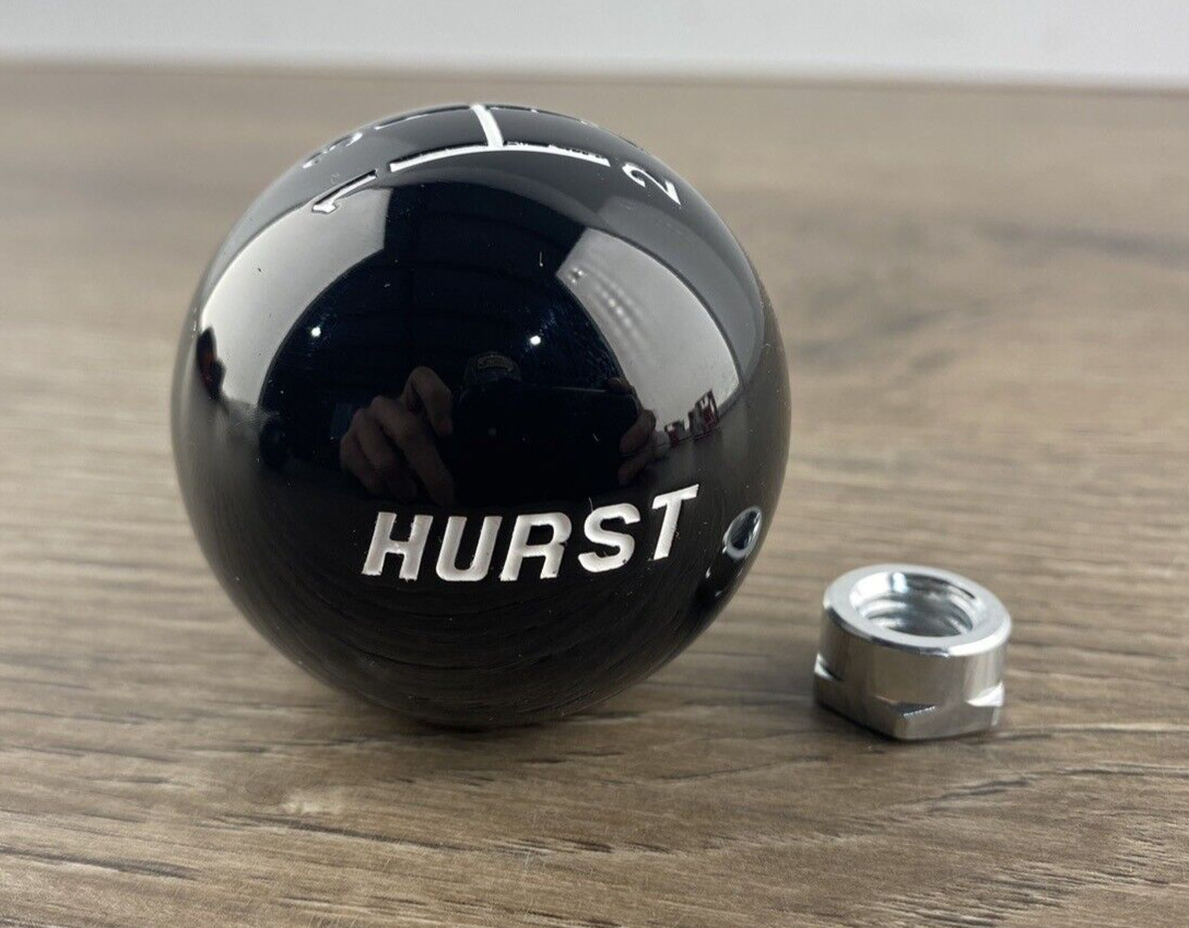 Black Hurst Manual Shift Knob 5 Speed Pattern W/ Stop Nut 3/8-16 Shifter New S2