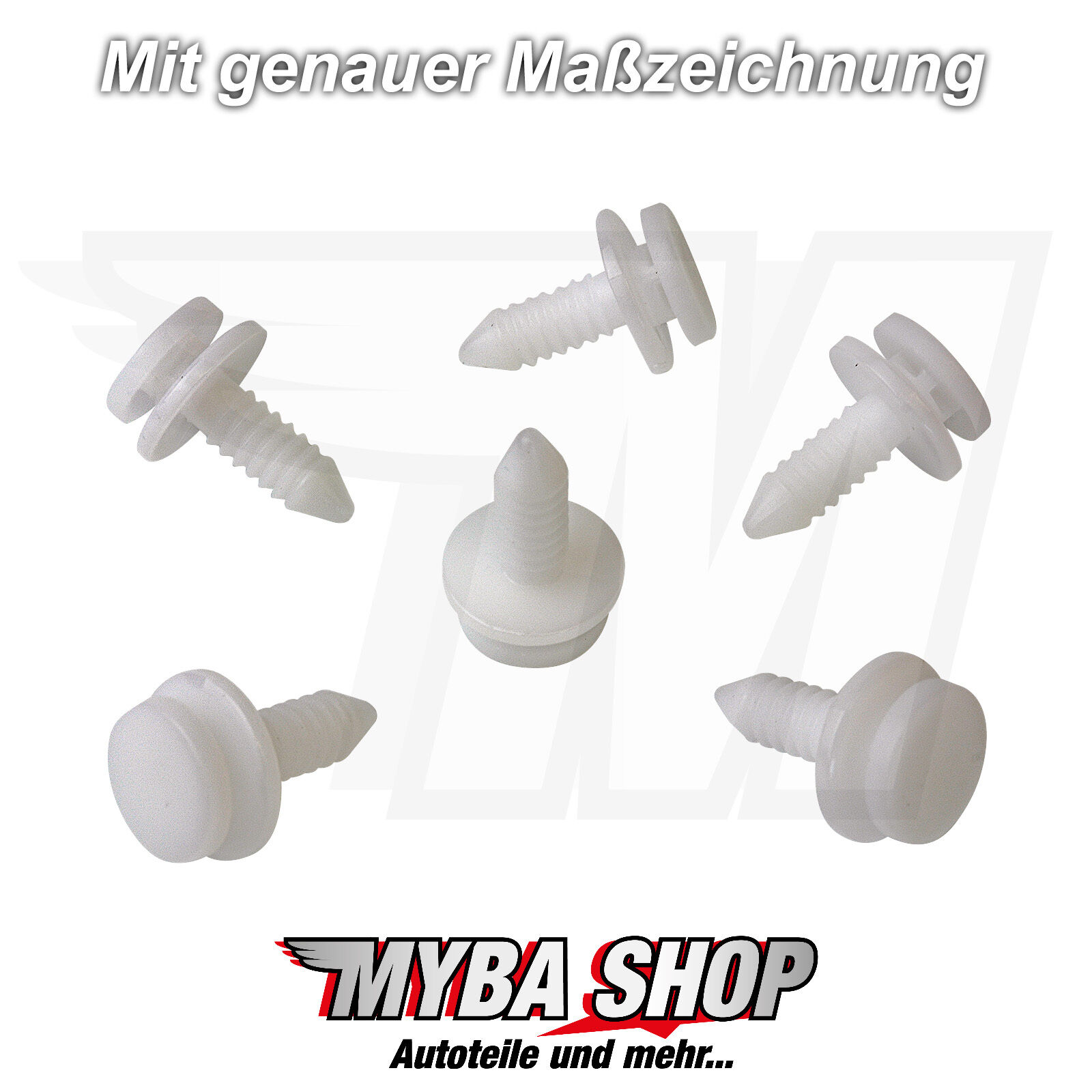 8x INTERIOR TRIM CLIP MOUNTING HOLDER CLIPS AUDI VW CLIPS IN WHITE 