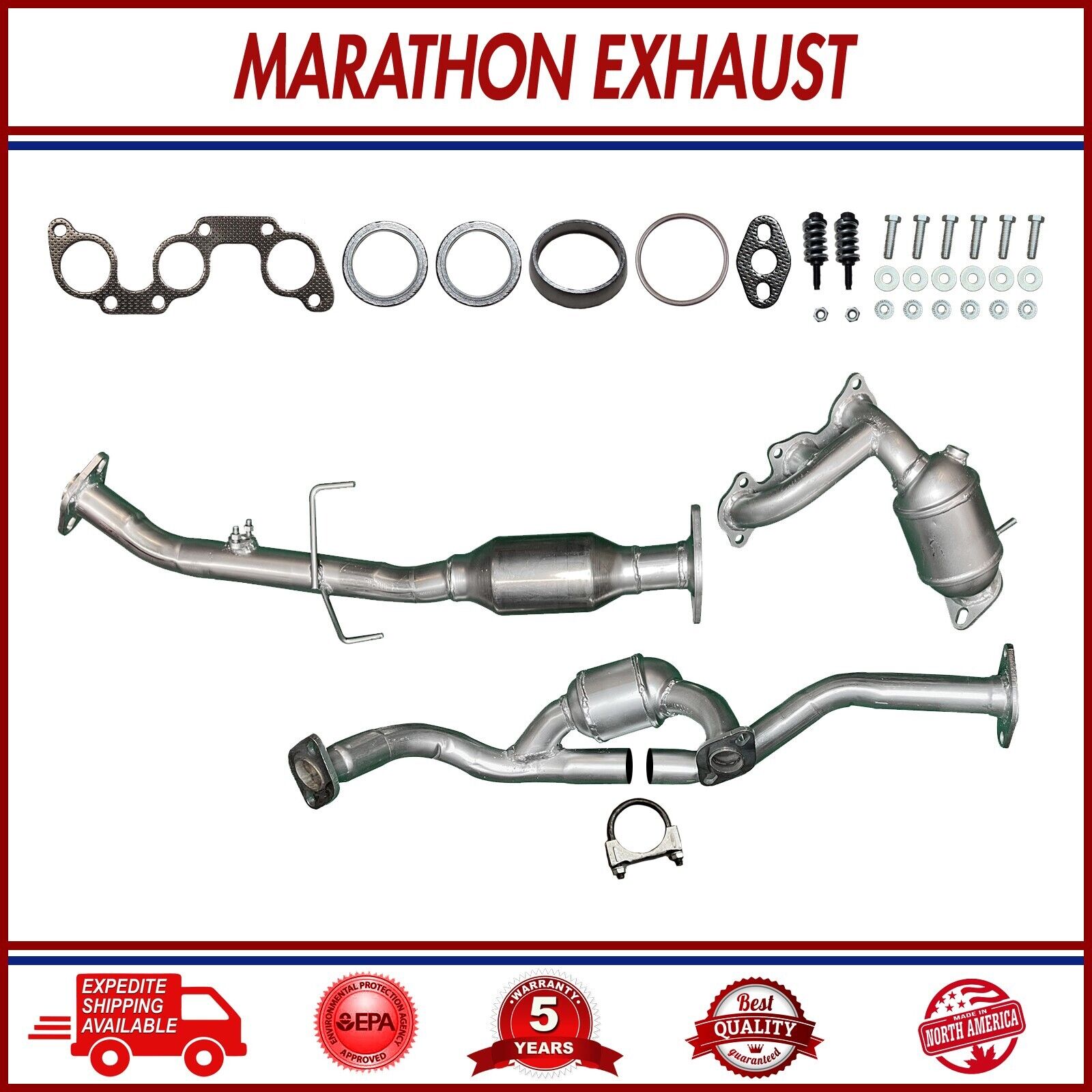 All Three Catalytic Converter Set for 2001-2003 Toyota Sienna 3.0L Fast Dispatch