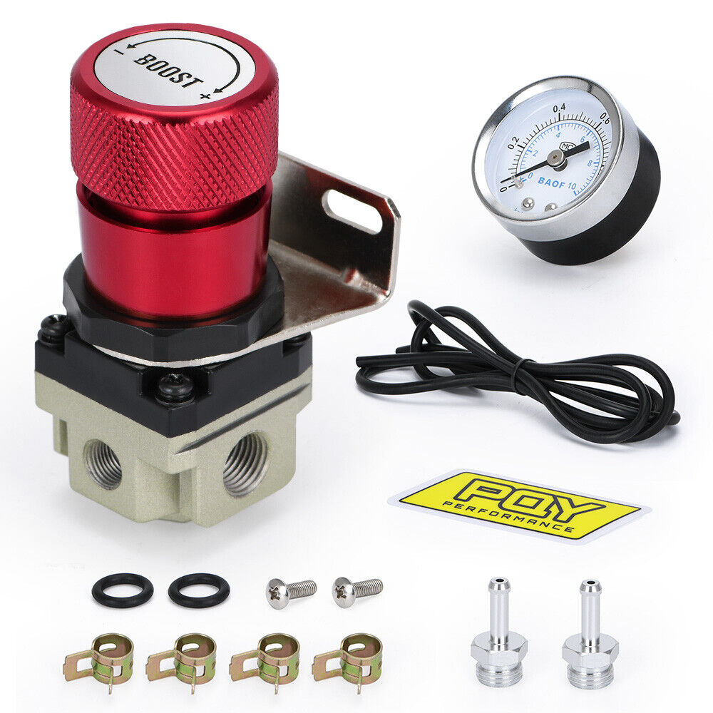 Red T2 Universal Adjustable Mbc Manual Gauge Turbo Boost Controller 1-150 PSI