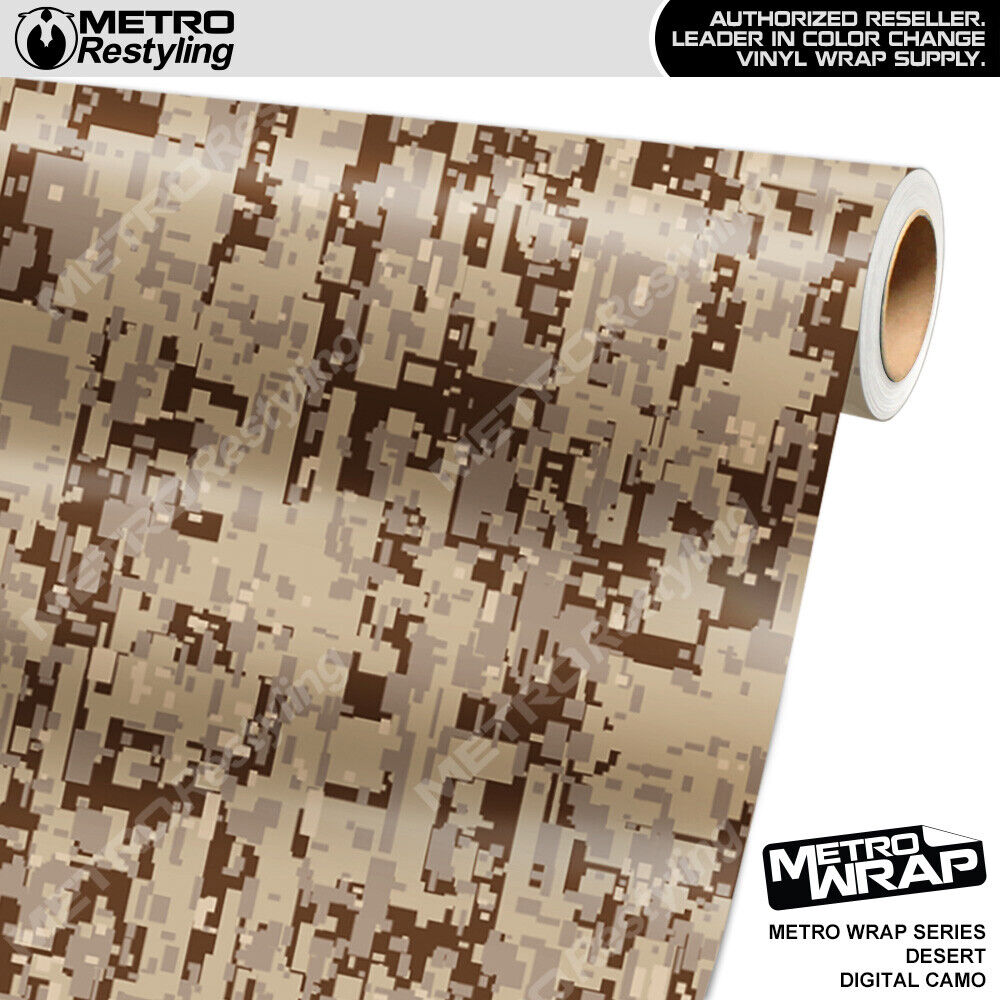 Metro Wrap Digital Desert Camouflage Premium Vinyl Film