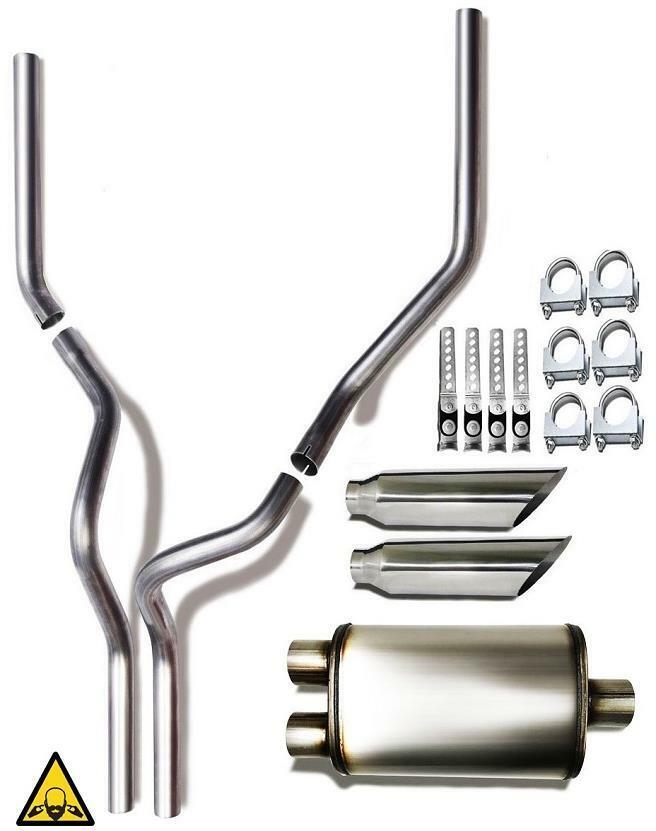 Dual Pipes Conversion Exhaust Kit fits: 1997 - 2001 Ford f-150 trucks 2.5