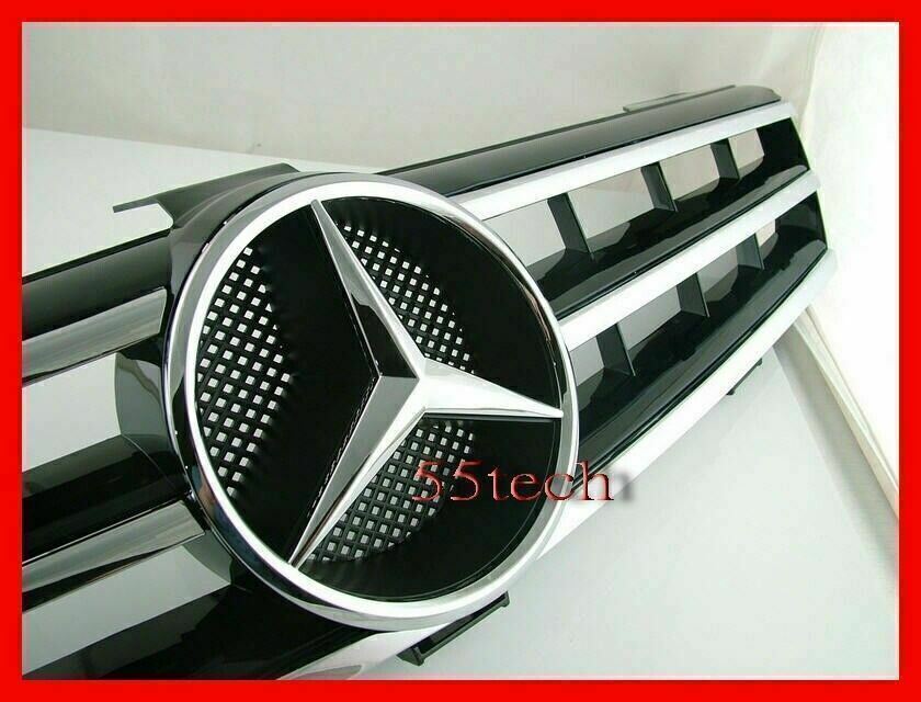 Mercedes Benz W219 CLS500 CLS600 CLS Grille Grill 3 Fins AMG Black 2005 2008 3F