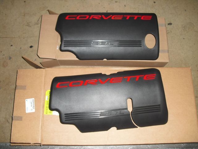 99-04 New GM Corvette Black Fuel Rail Coil Covers LS1 Pair 12561503 12561502 
