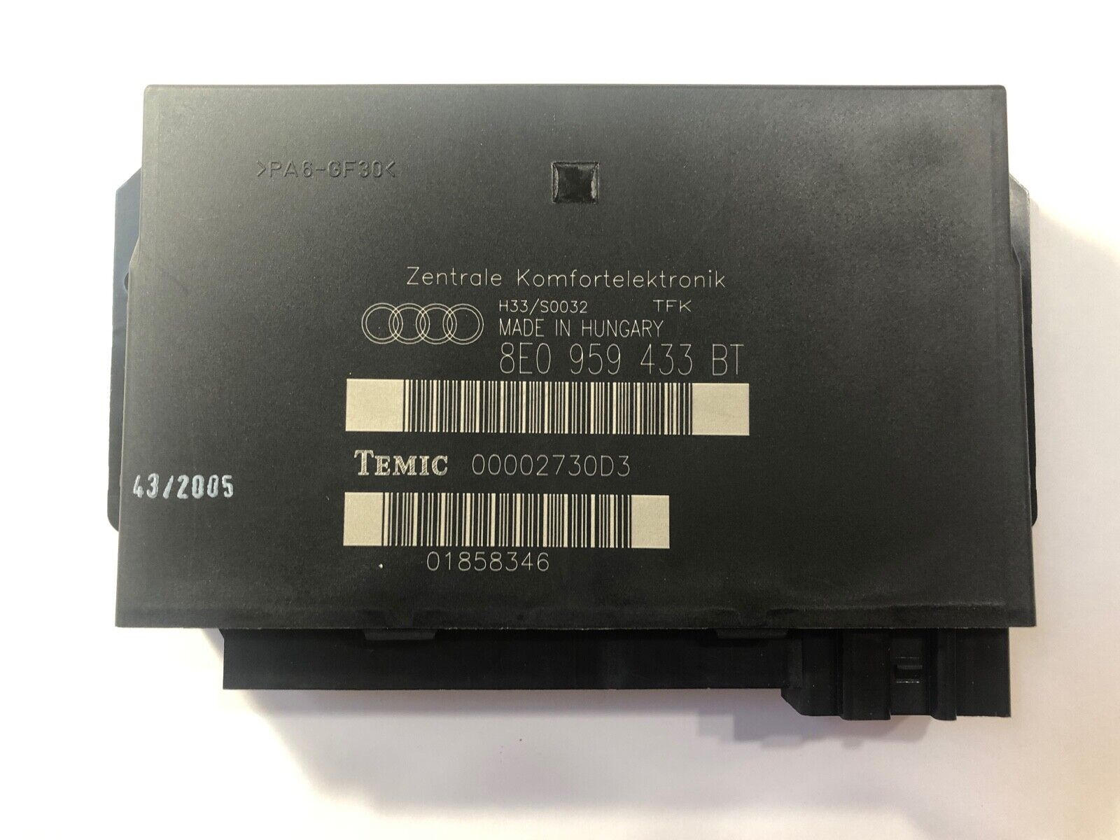 ✅ Audi 2005 - 08 A4 S4 comfort control module CCM anti theft locking 8E0959433BT