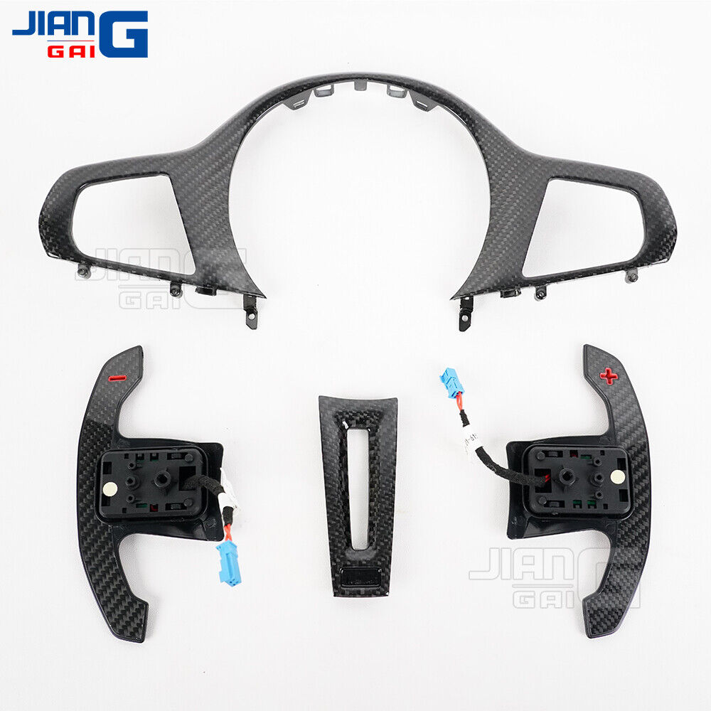 Carbon Fiber Steering Wheel Trim & Paddles Fit BMW M3 M4 M5 G20 G21 G28 G80 G82