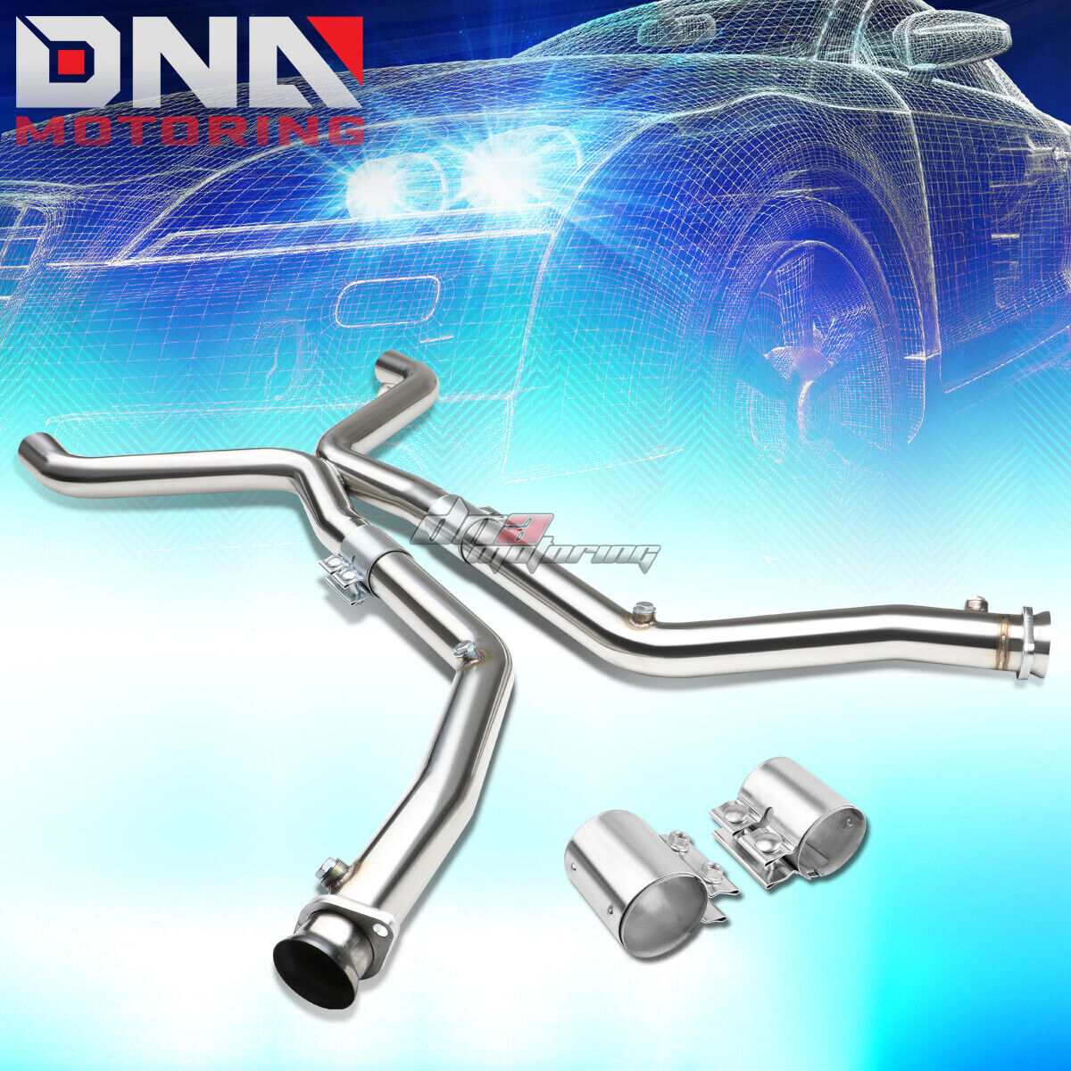 FOR 11-14 MUSTANG 3.7L V6 STAINLESS PERFORMANCE X-PIPE DOWNPIPE CATBACK EXHAUST