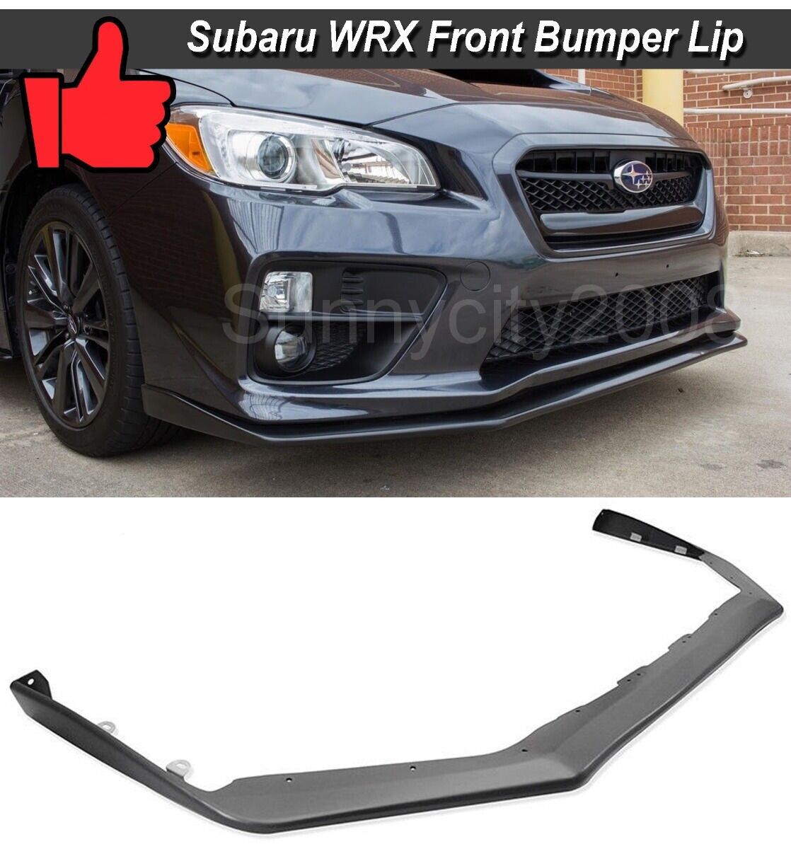 For 15-19 Subaru Impreza WRX STi V-LIMITED OE STYLE Front Bumper Lower Lip Kit