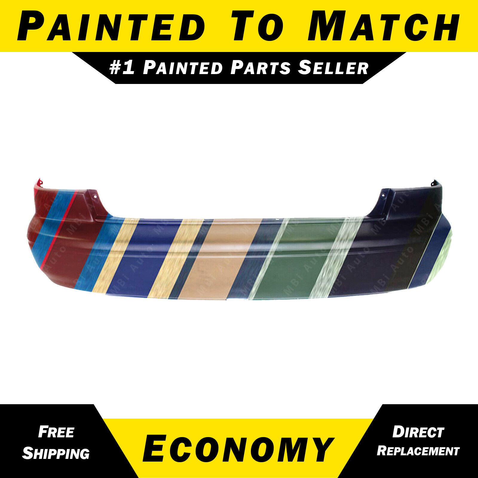 NEW Painted to Match - Rear Bumper Cover Replacement for 1997-1999 Toyota Camry