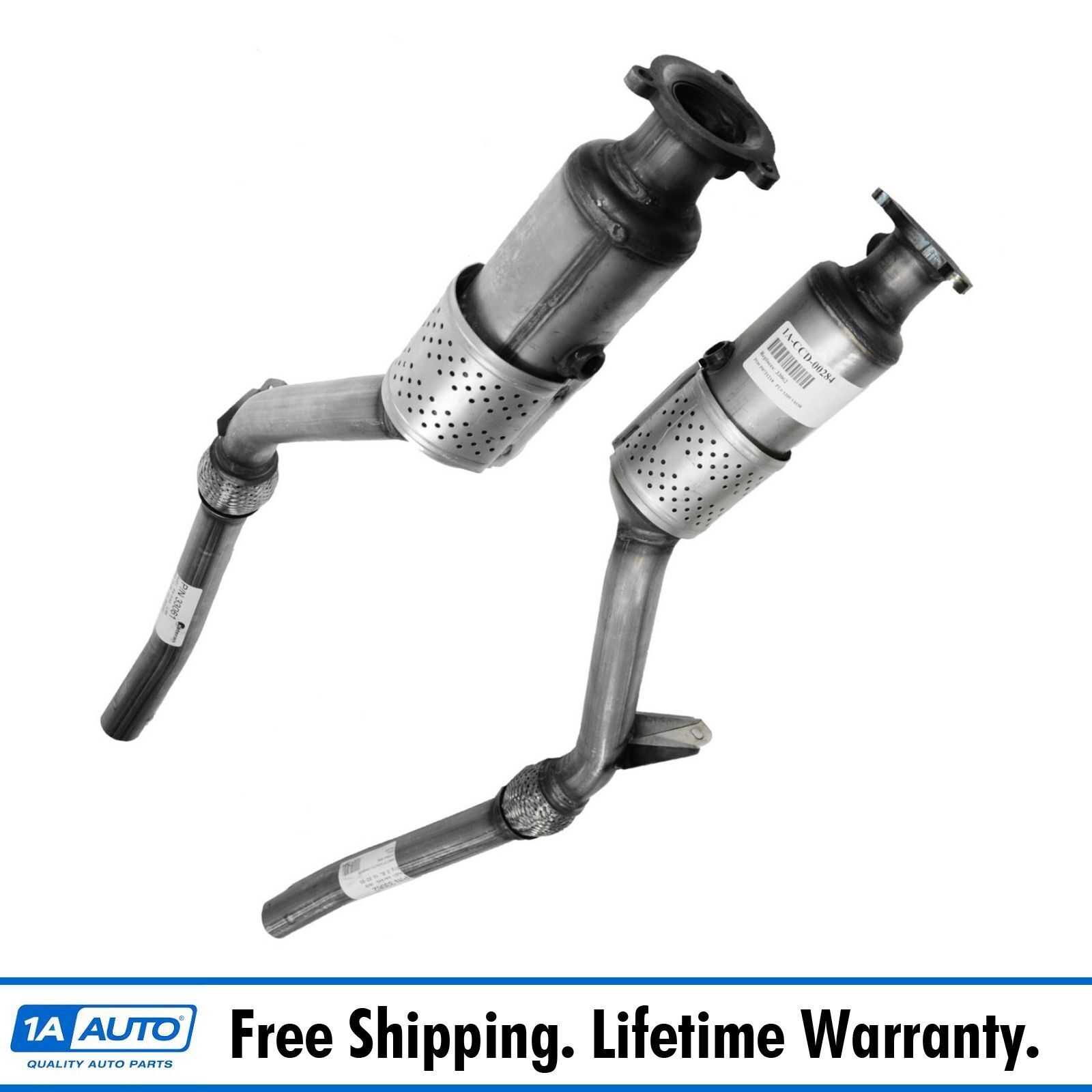 Front Exhaust Pipes Catalytic Converter Pair LH & RH for Audi A4 Quattro 3.0