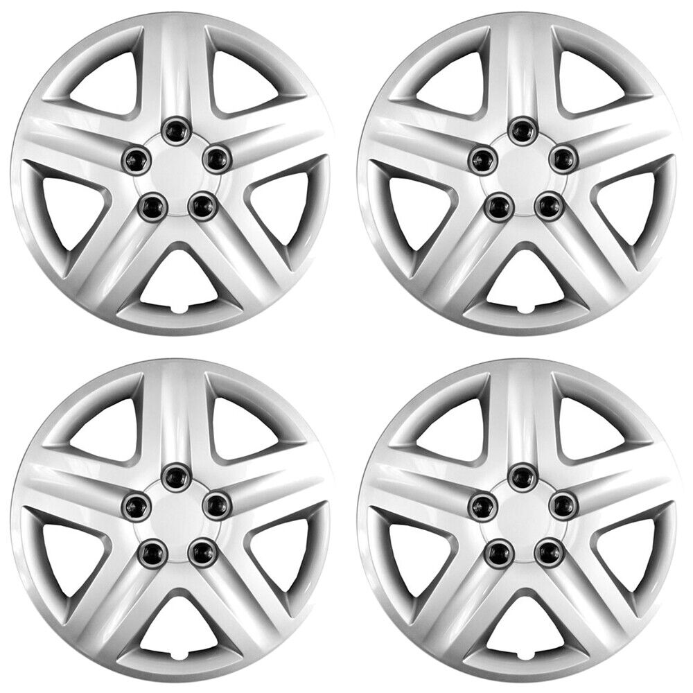 16' 5 Spoke Silver Wheel Cover Hubcaps for 2006-2011 Chevy Impala