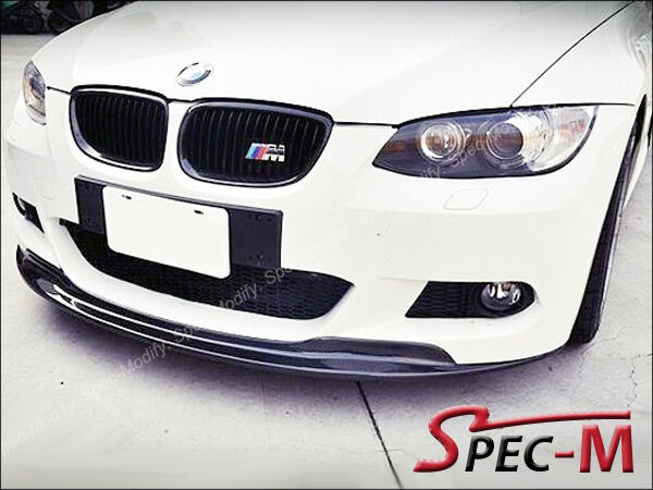 AK Style Carbon Fiber Front Bumper Lip Fit 07-10 BMW E92 335i w/ M sports CF
