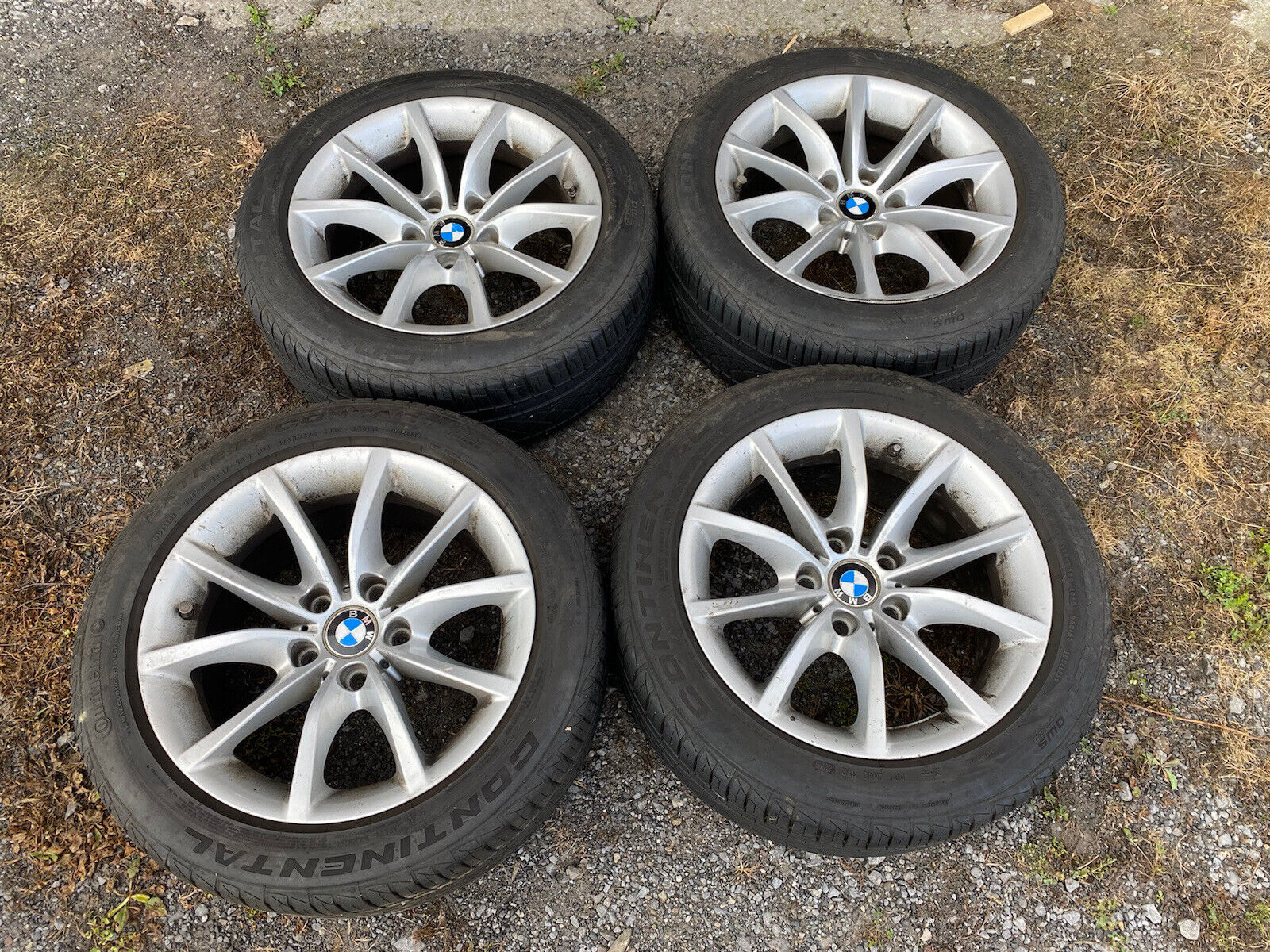 06-10 BMW 525i 528i 530i 535i 550i E60 17x8 10 Spoke Wheel Set W/Tires #812E