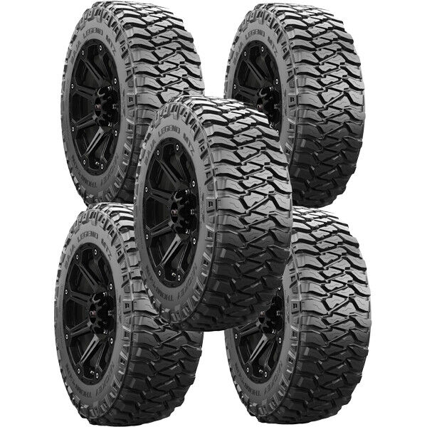 (QTY 5) 35x12.50R17LT Mickey Thompson Baja Legend MTZ 119Q LRD Black Wall Tires