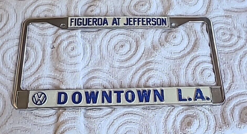  Volkswagen Downtown L.A. Califonia License Plate Frame VW Vanagon Bus Bug Thing