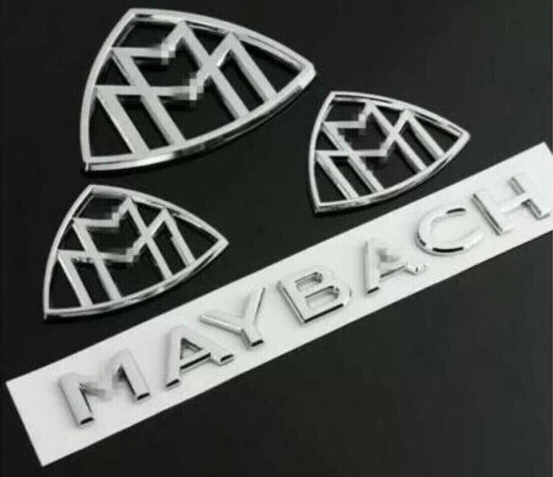 4pcs for Maybach Fender Side Rear Trunk Emblems Badge AMG For Mercedes S Class