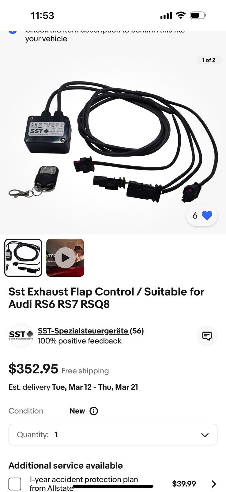 Sst Exhaust Flap Control / Suitable for Audi RS6 RS7 RSQ8