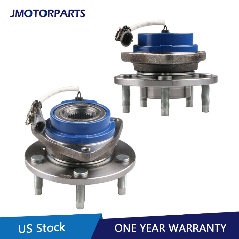 Set(2) Wheel Hub & Bearing Assembly Front For Chevy Pontiac Cadillac DTS Deville