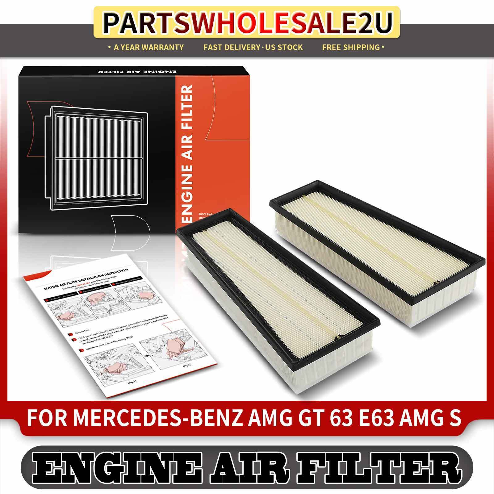 2x New Engine Air Filter for Mercedes-Benz G63 AMG 2019-2023 GLS63 AMG 2021-2023
