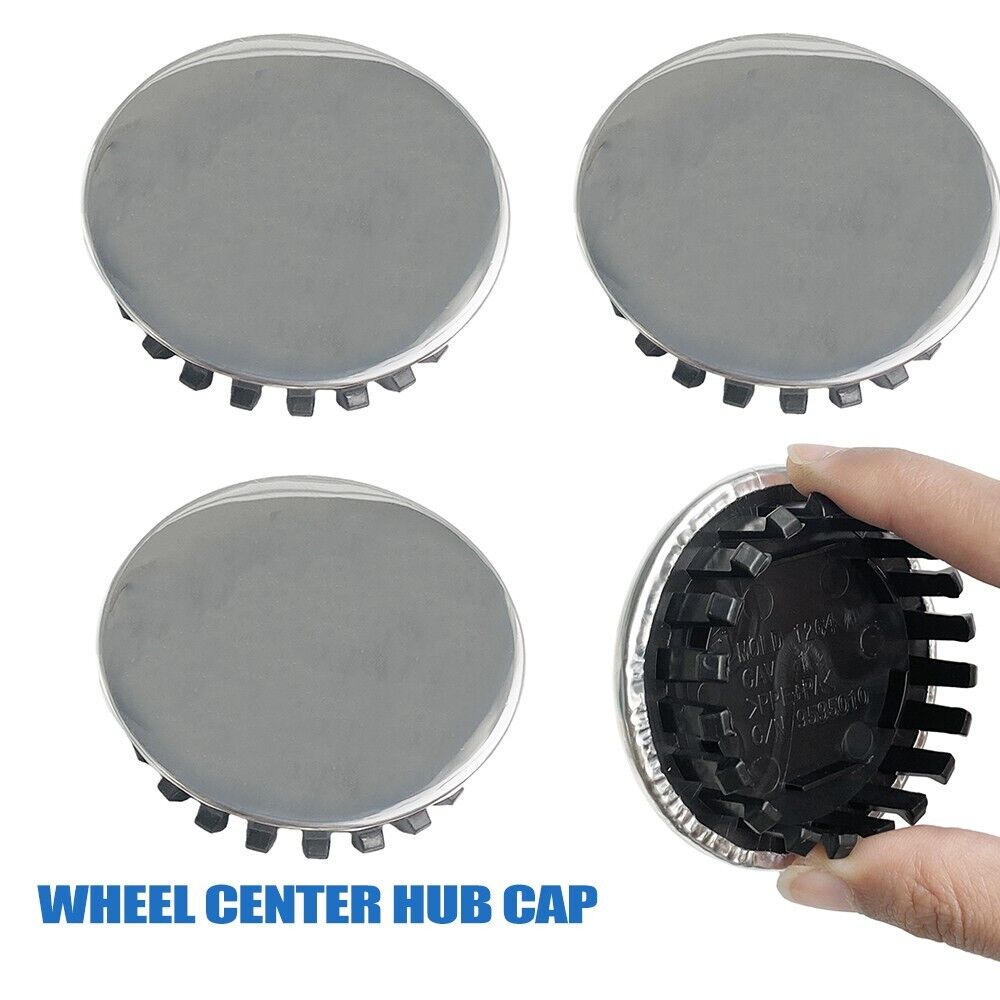 4PCS Chrome Wheel Center Caps for Corvette C6 2008-13 C7 2014-19 Cross Flag 68MM