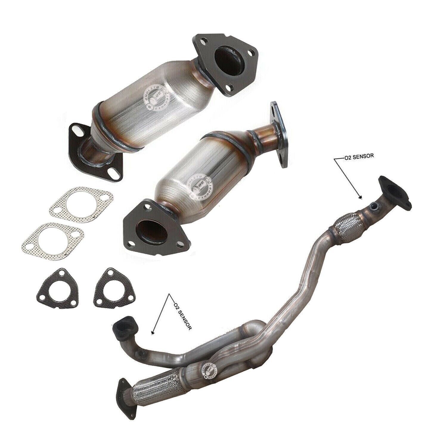 Catalytic Converter and Y-Pipe Flex Pipe 2007-2017 GMC Acadia 3.6L