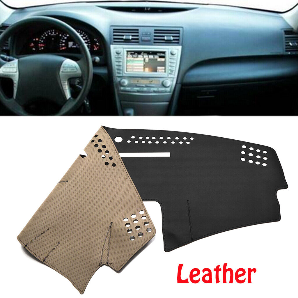 Leather Car Dashboard Cover Non-Slip Dashmat Dash Mat For Toyota Camry 2007-2011