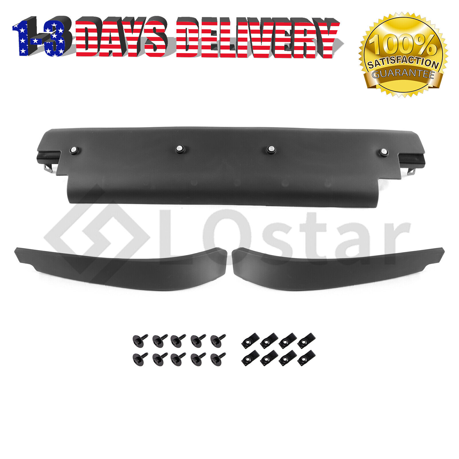 Front Spoiler Air Dam 3 Piece Kit With Mount Hardware For 97-04 Corvette LS1 LS6