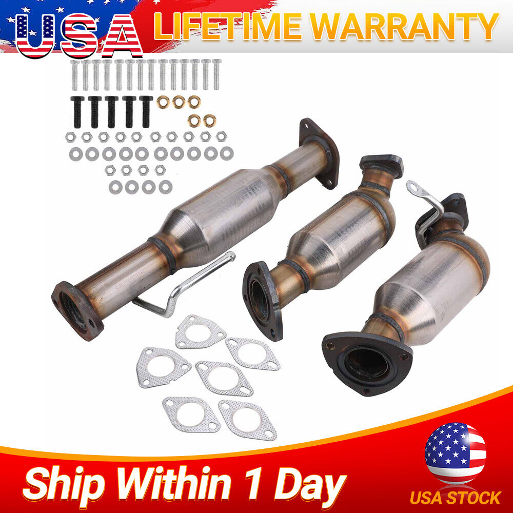 3Pcs Catalytic Converter Set For 09-17 Buick Enclave/Chevy Traverse/GMC Acadia