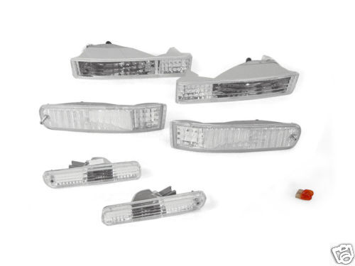 6PCS COMBO Clear Bumper Signal + Rear Side Marker Lights for 92-96 Honda Prelude