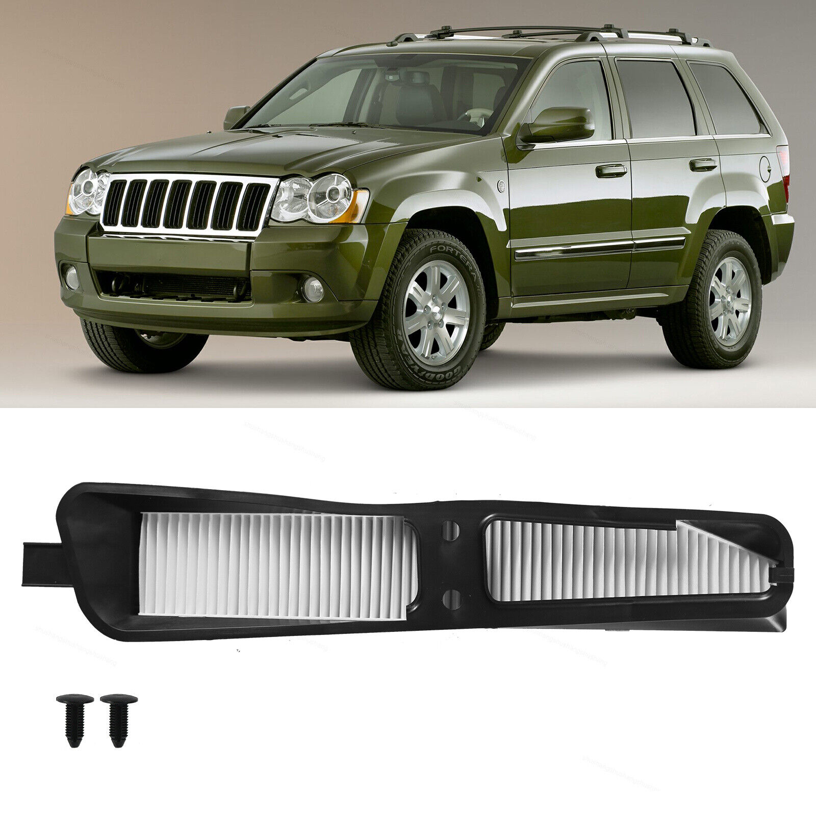 Cabin Filter Air Filter Complete Fit for 1999-2010 Jeep Grand Cherokee