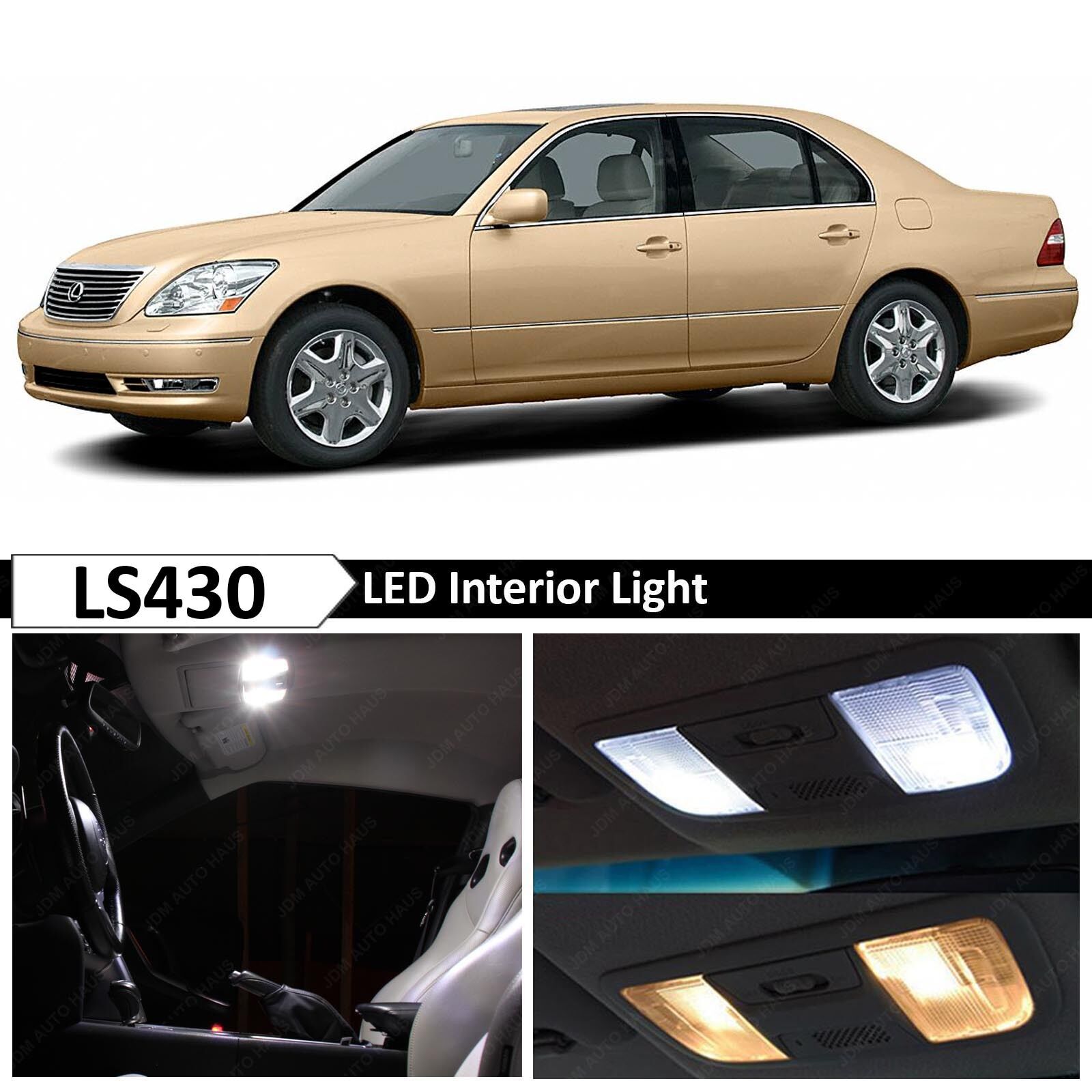 20x White LED Lights Interior Package Kit for 2001-2006 Lexus LS430 LS-430