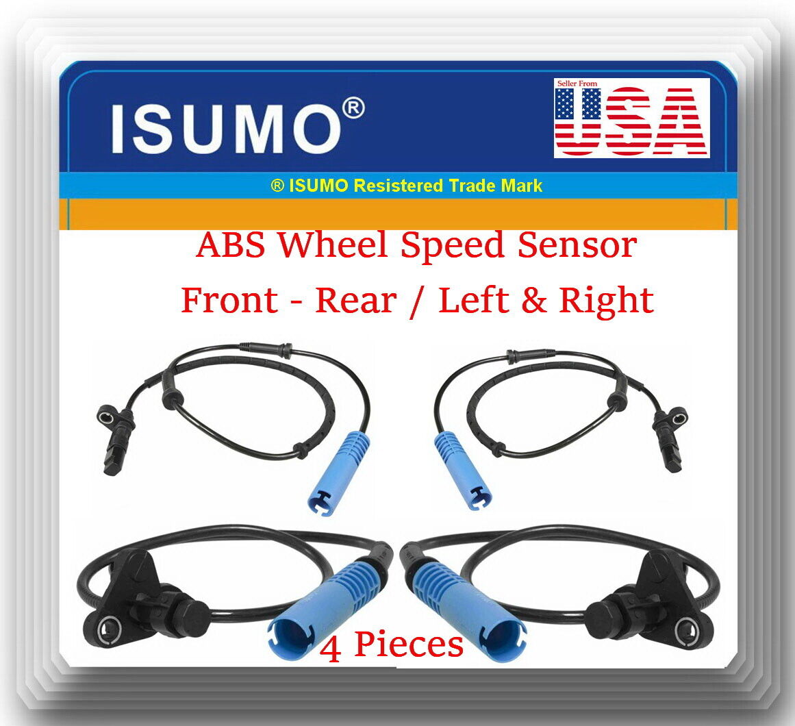 4 ABS Wheel Speed Sensor Front /Rear Left & Right For BMW 525i 528i 530i 540i M5