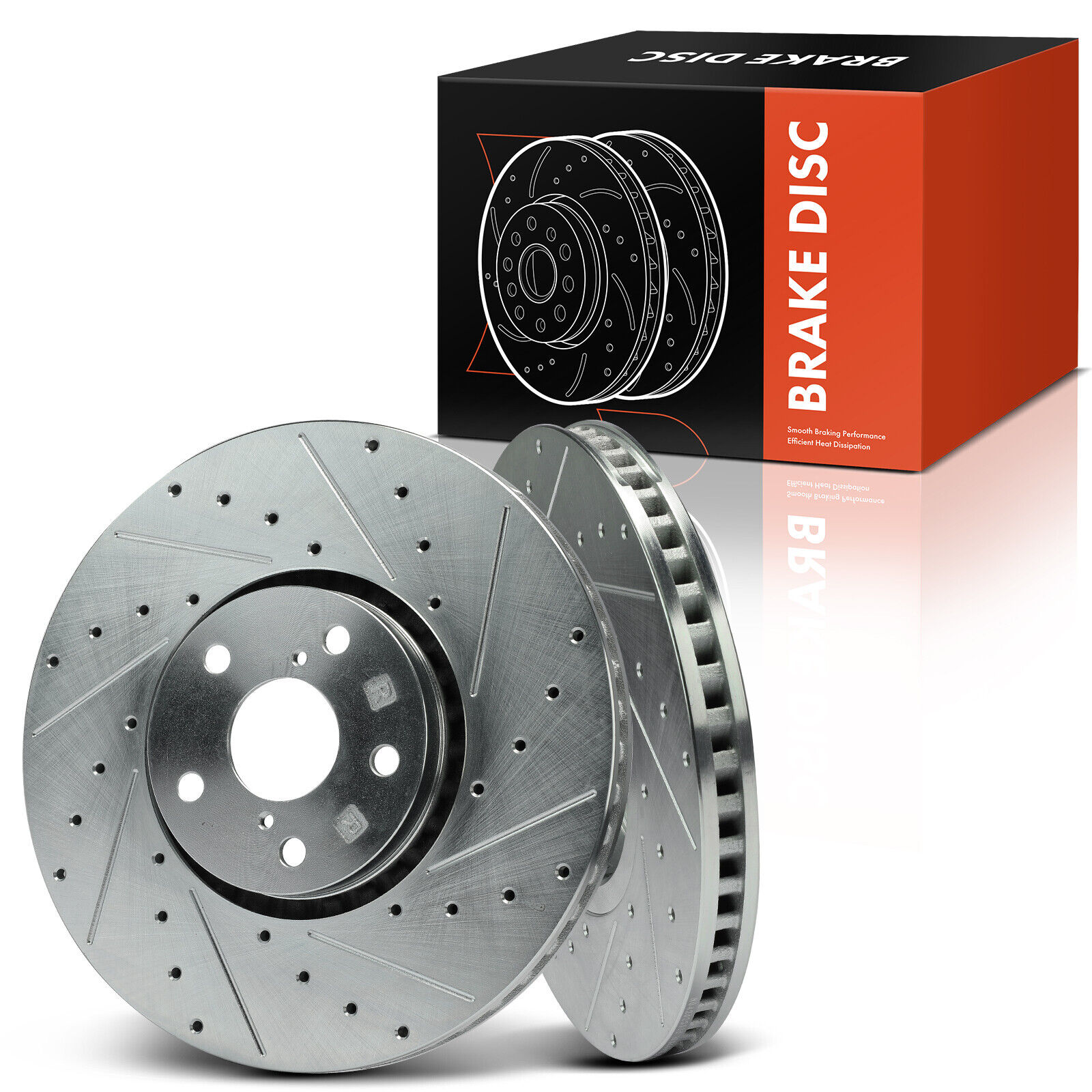2x Front Drilled Brake Rotors for Lexus IS350 2006-2021 IS250 IS300 GS350 GS430