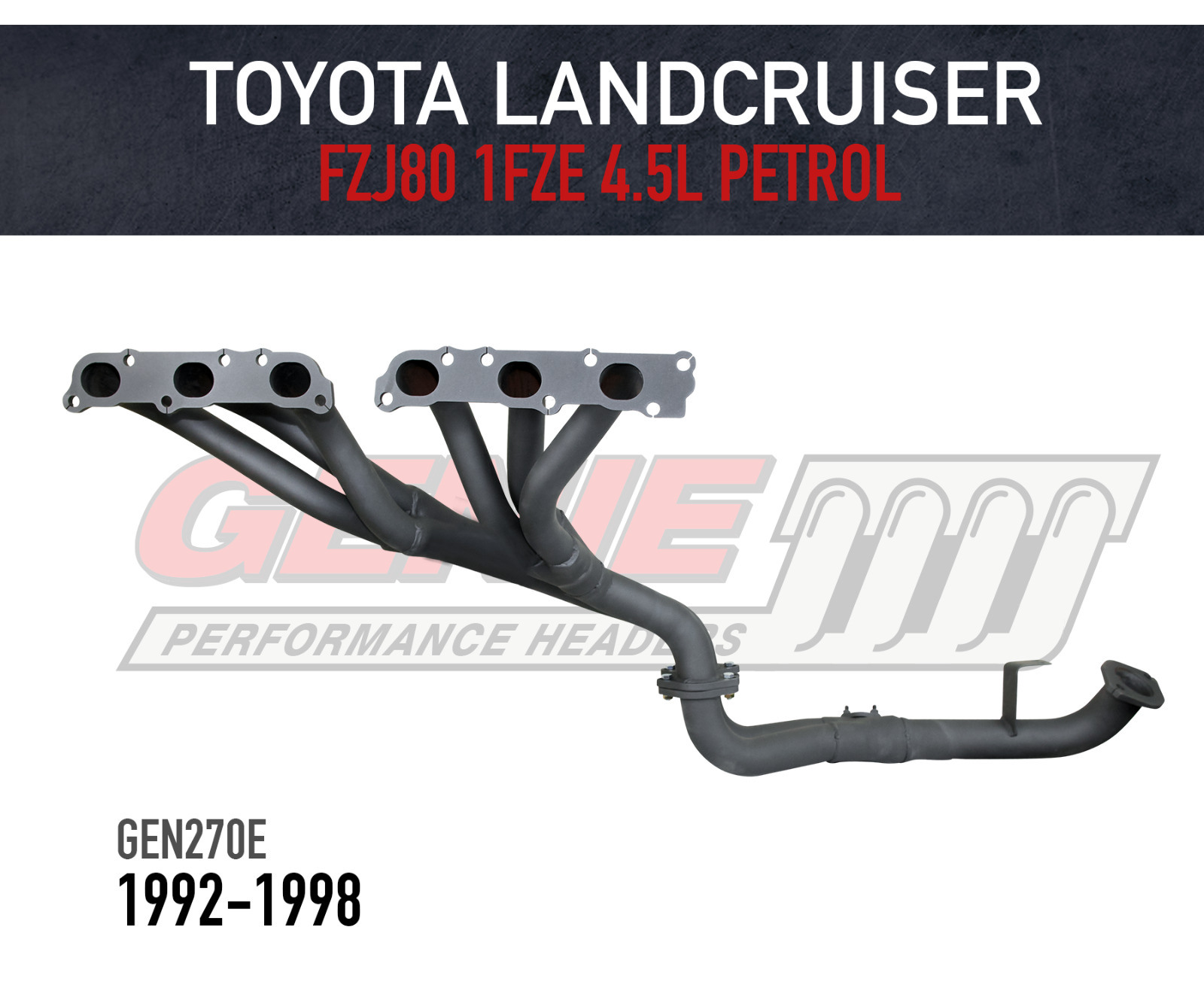 Genie Headers to suit Toyota Landcruiser 80 Series FZJ80 4.5L (1992-1998)