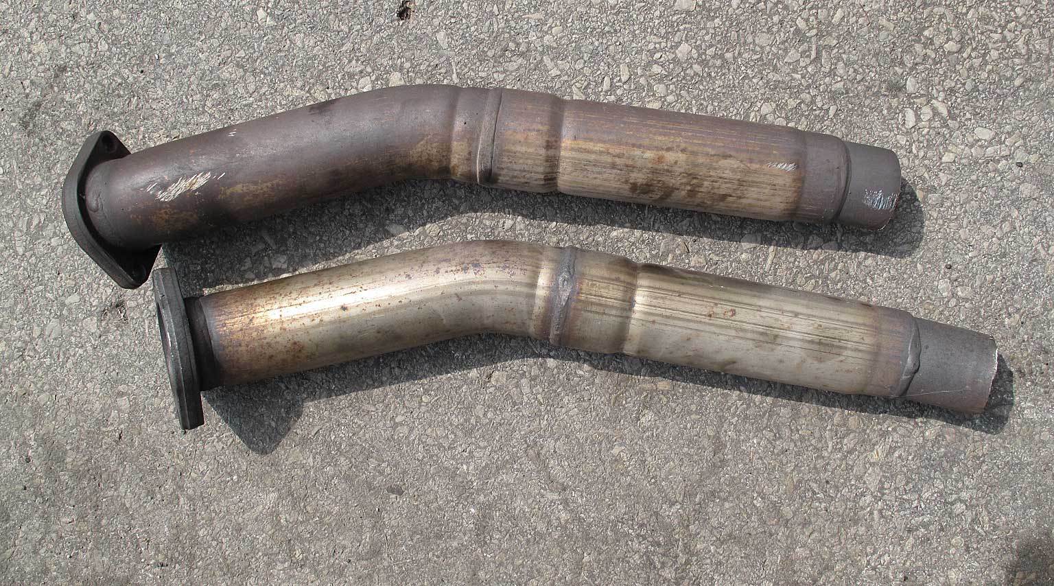 BMW M62 V8 Front Exhaust Pipe w Header Flange Pair 1999-2003 540i USED OEM