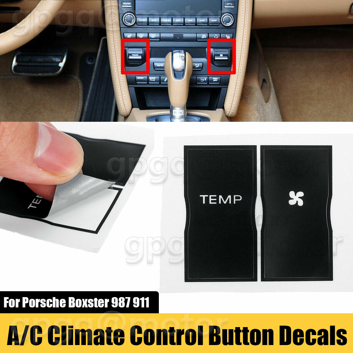 For Porsche Boxster 987 911 AC Climate Control Button Repair Decals Sticker