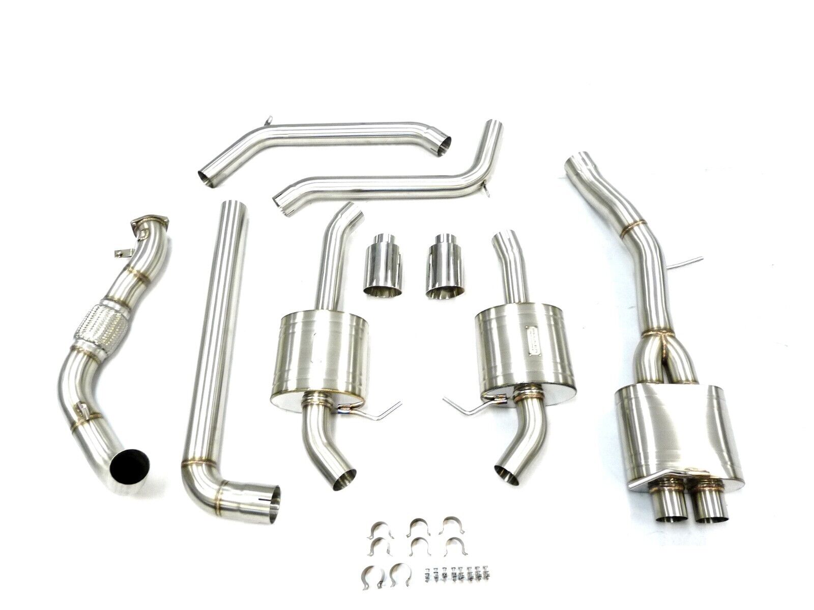 Becker-P Stainless Catback Exhaust For 17-19 Audi A4 2.0L B9 