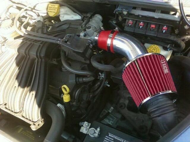 Ram Air Intake Kit + RED Filter For 01-09 Chrysler PT Cruiser 2.4L Non-Turbo