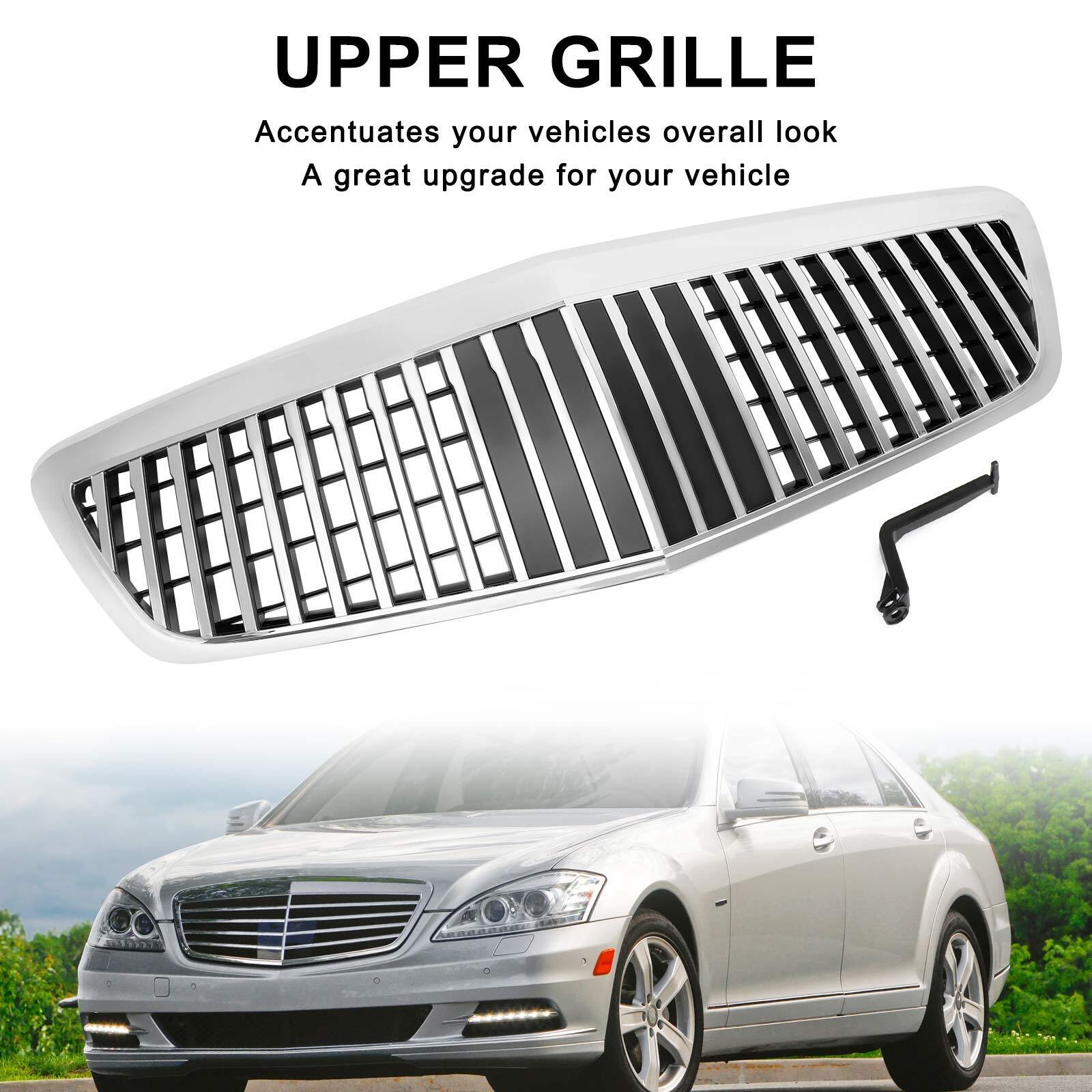 MayBach style Front Grille Fit Mercedes Benz S-Class W221 S550 S600 S63 S65 Chro