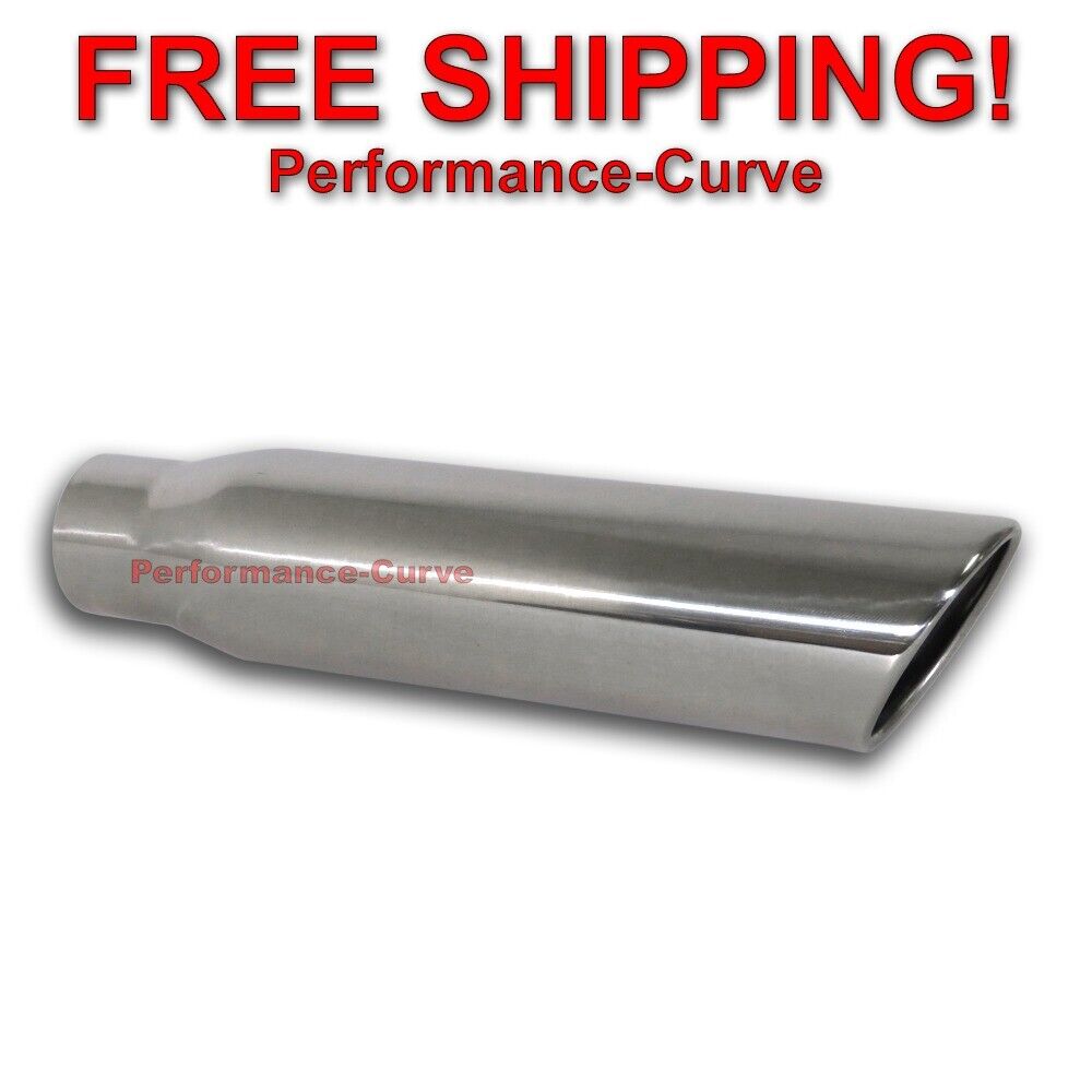 Stainless Steel Polished Exhaust Tip Rolled Edge 3\