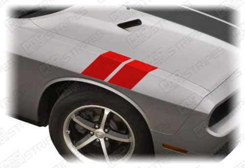 Dodge Challenger 2008-2023 Le Mans Fender Hash Stripes Decals (Choose Color)