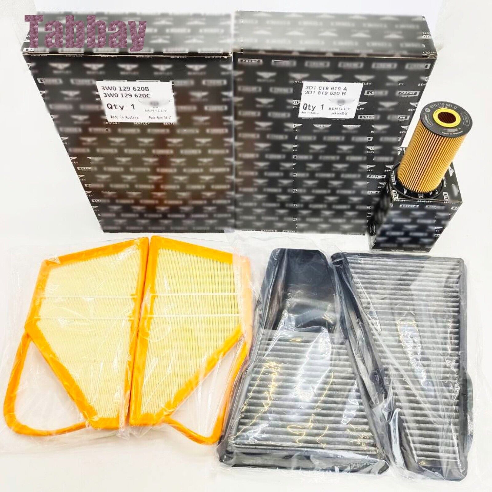 New Engine Air Filter&Oil Filter Set For Bentley Continental Gt W12 Service Kit