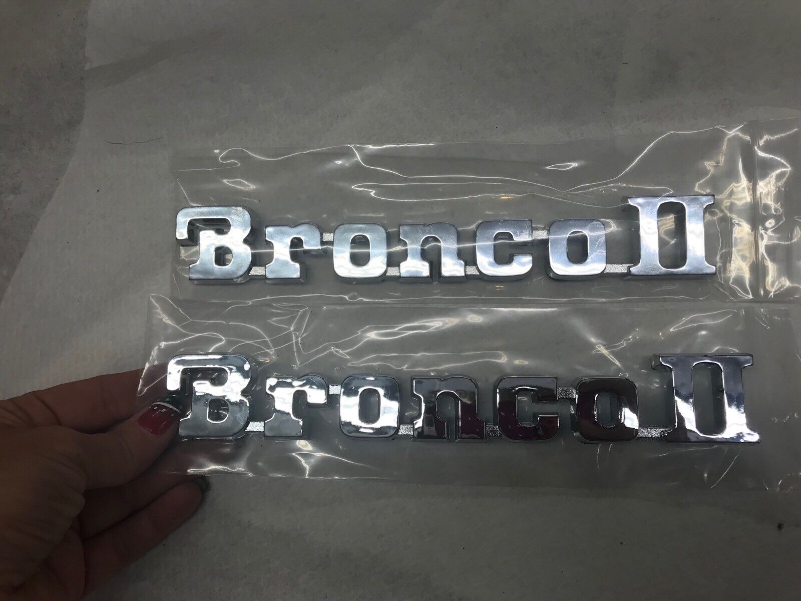 FITS Bronco II Emblems Pair Chromed Plastic