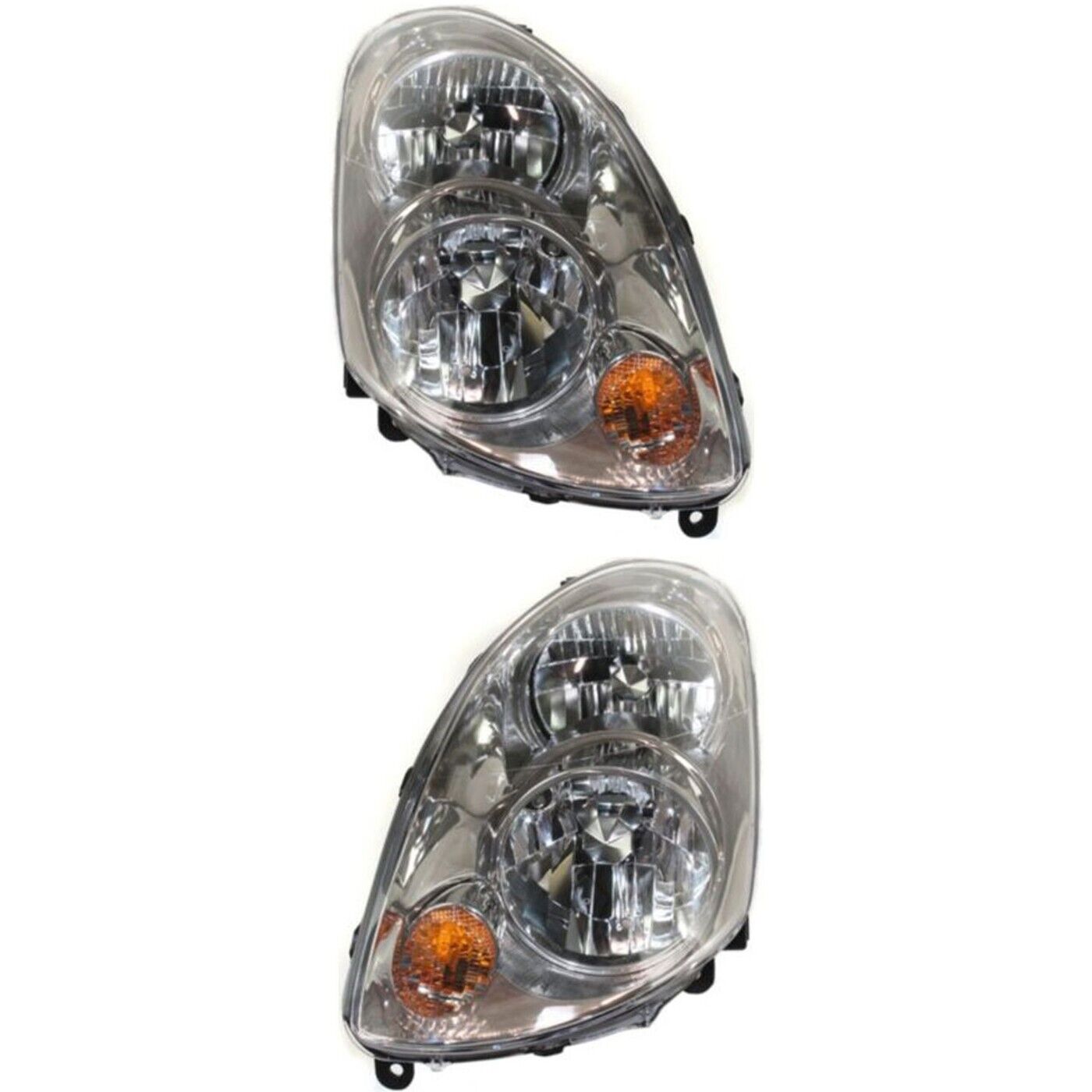 Headlight Assembly Set For 2003 2004 Infiniti G35 Sedan Left and Right With Bulb