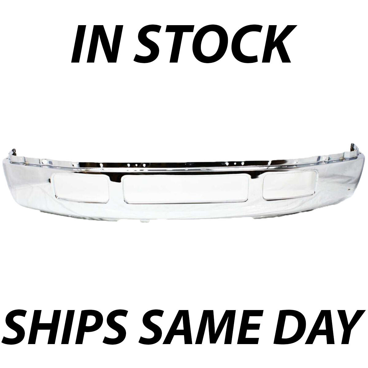 NEW Chrome - Steel Bumper for 2005-2007 Ford F250 F350 Super Duty Without Flares