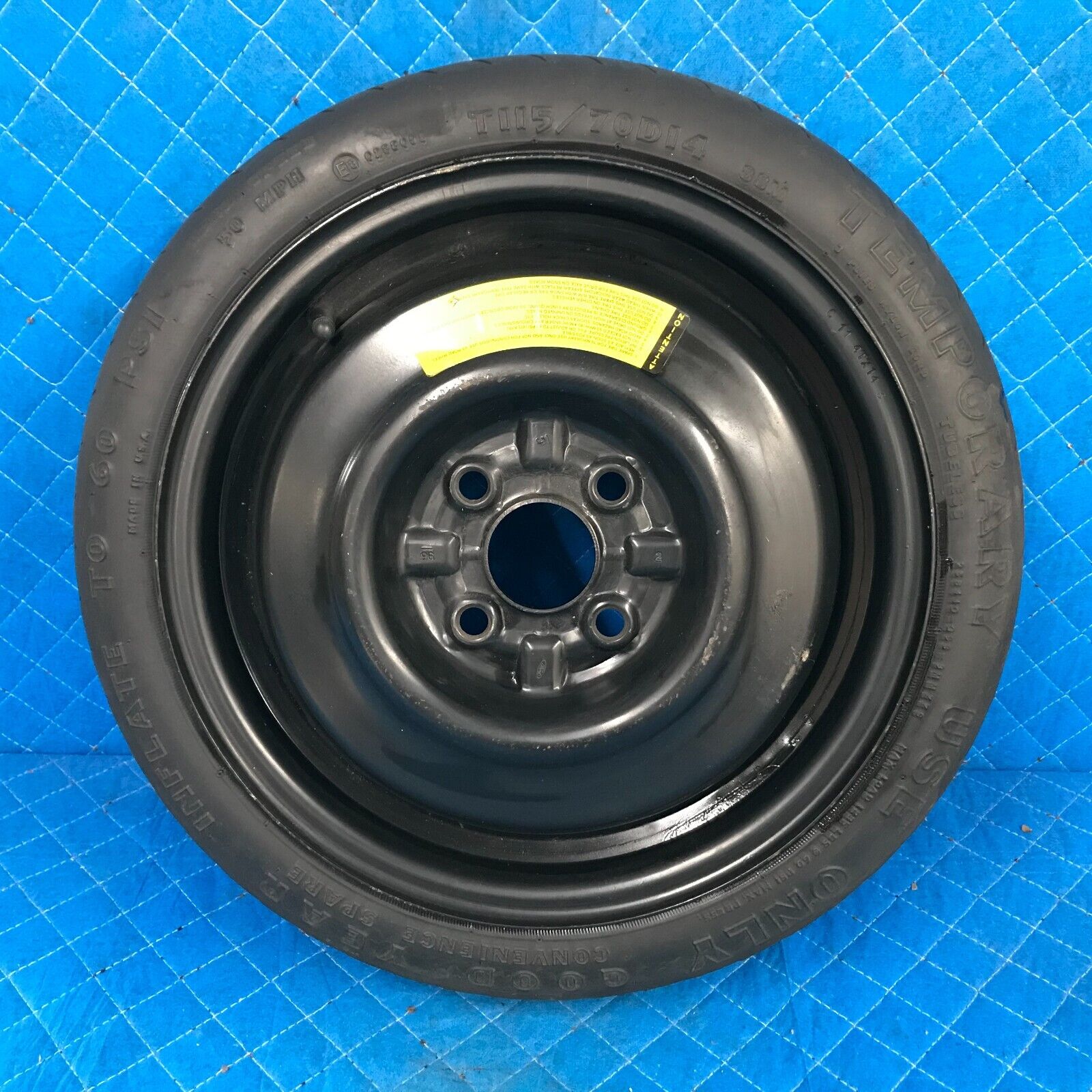 1994 Ford Escort Spare Tire Wheel Rim Donut T115/70D14 OEM -4
