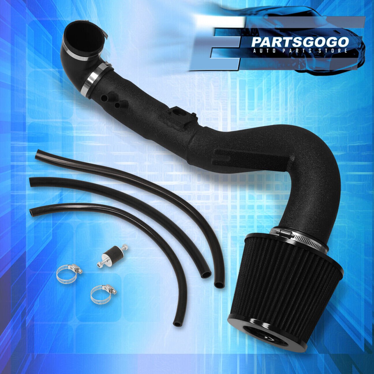 For 06-11 Honda Civic Si 2.0L K20Z3 Black Cold Air Intake Piping System + Filter