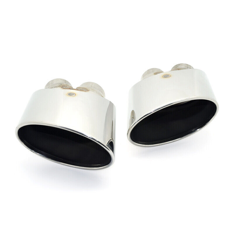 2pcs Car Double Inner Exhaust Muffler Tail Tip Pipe For Audi RS3 RS4 RS5 RS6