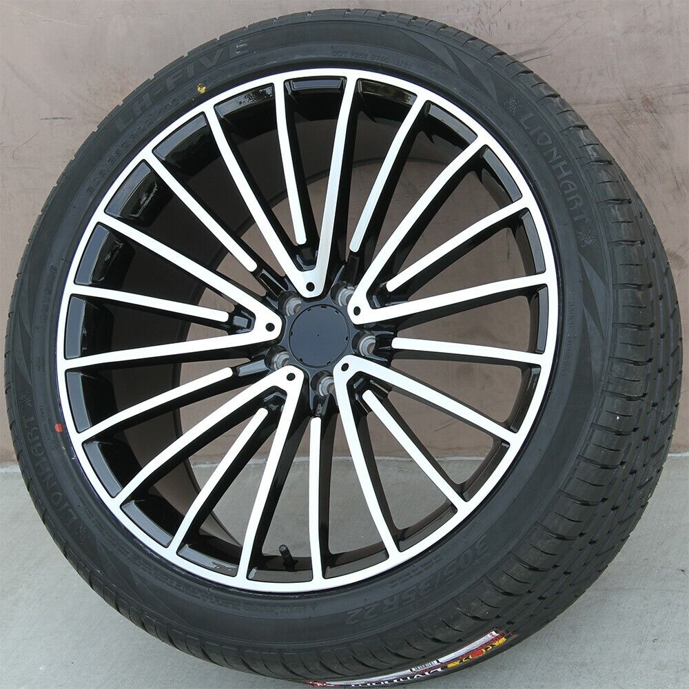 Set(4) Wheel/Tire Package 22x9/22X10.5 5x112 Benz GLE63 GLE350 GLS450 GLE550